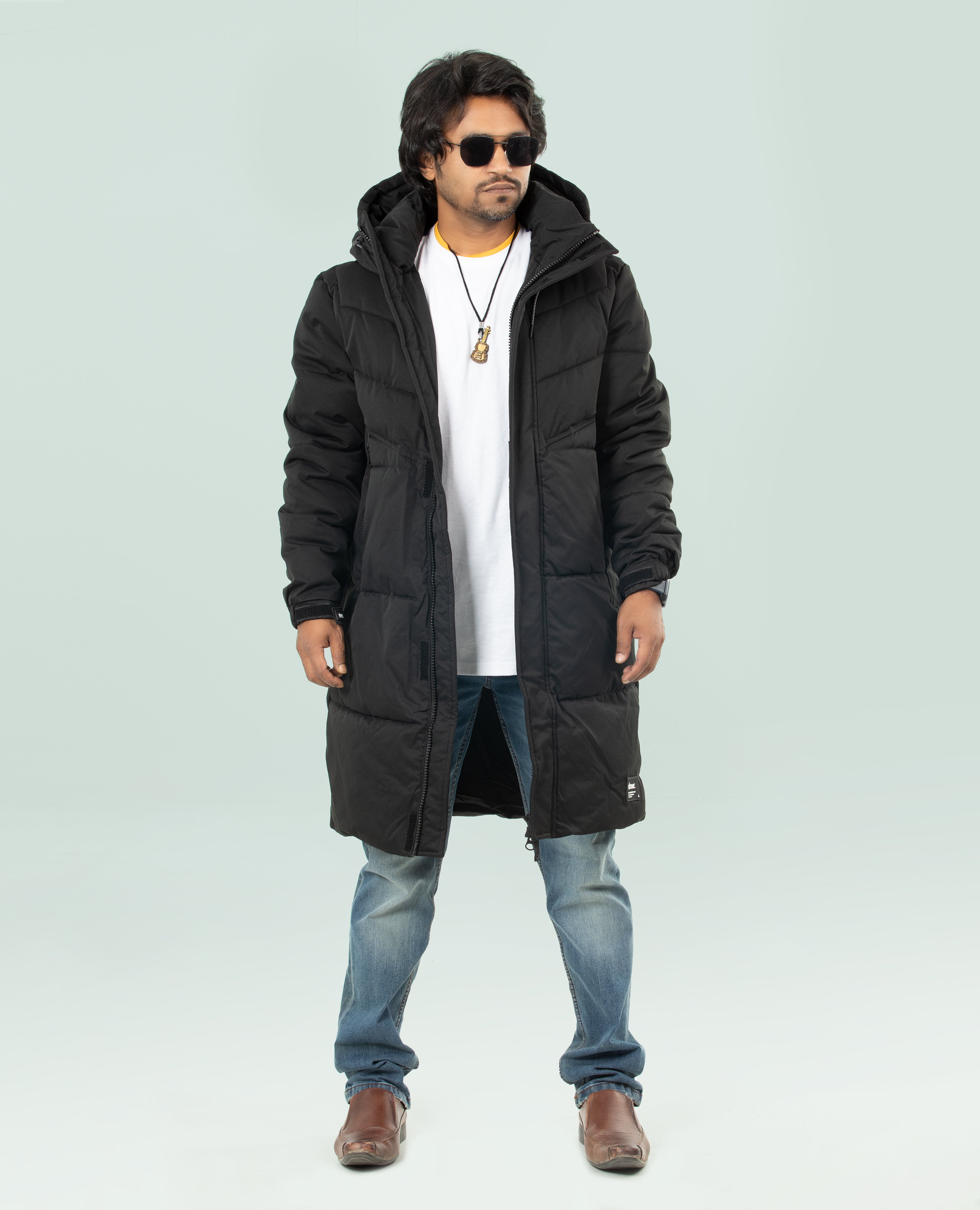 Hooded Longline Puffer Jacket