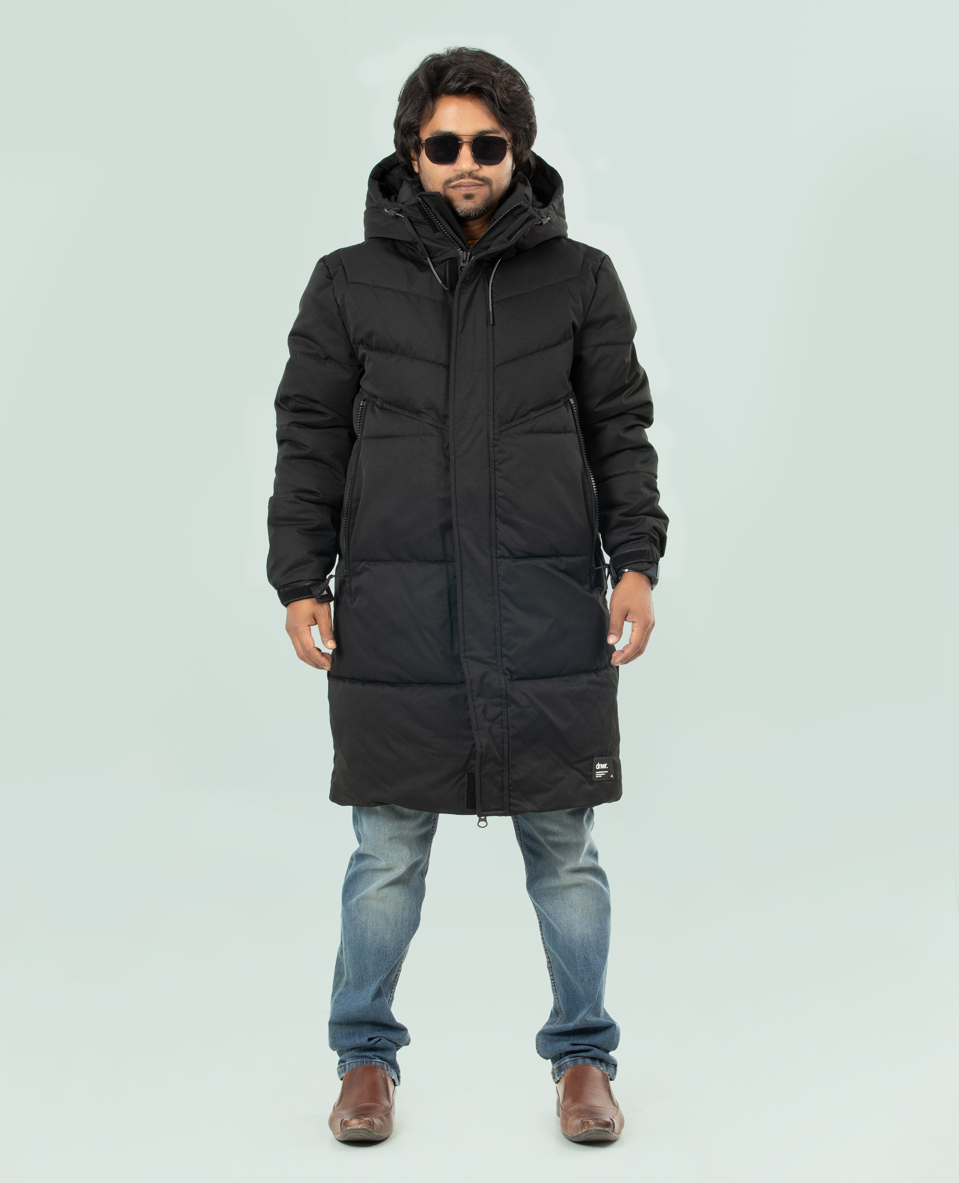 Hooded Longline Puffer Jacket